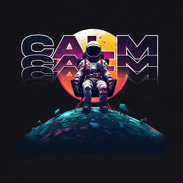 Stay Calm space man |  nasa Classic by A Floral Letter Capital letter A | Monogram, Sticker